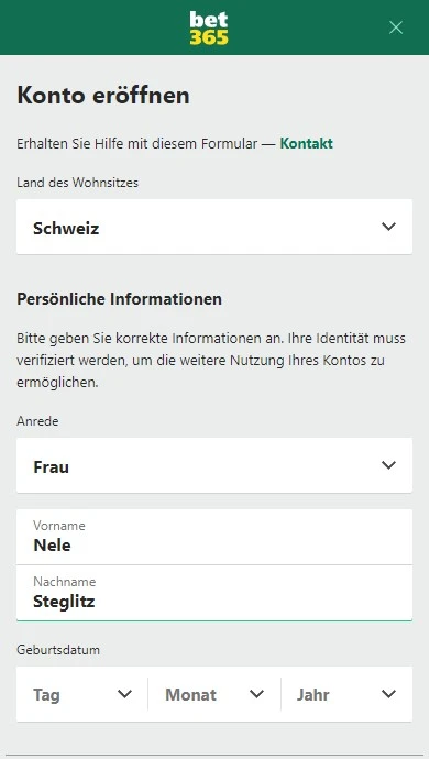 bet365 Anmeldung 1
